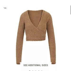 SKIMS COZY KNIT WRAP TOP SMALL/MEDIUM